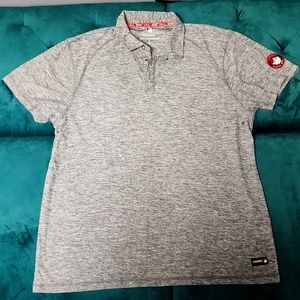 Canada Weather Gear Grey Soft Large Short Sleeve Polo